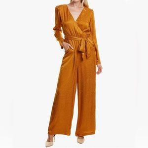 Ali & Jay animal print golden jumpsuit